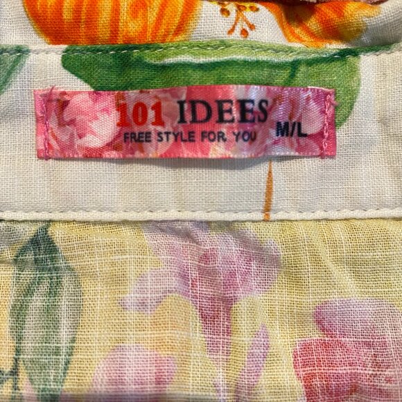 Floral flower collared button up ruffle sleeve Maxi Tea party dress - Picture 9 of 9